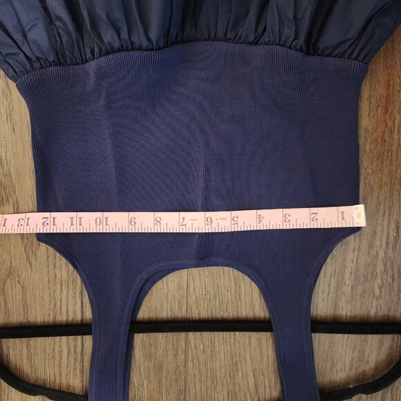 Tuckernuck Navy Mixed Media Juliette Dress Small Label coming detached - Picture 5 of 11